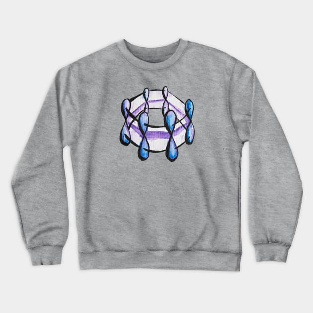 Benzene Molecule Organic Chemistry Art Crewneck Sweatshirt by Boriana Giormova